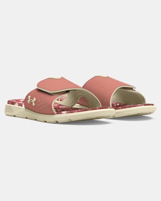 Women's UA Ignite Pro Graphic Footbed Slides in Brown image number 3